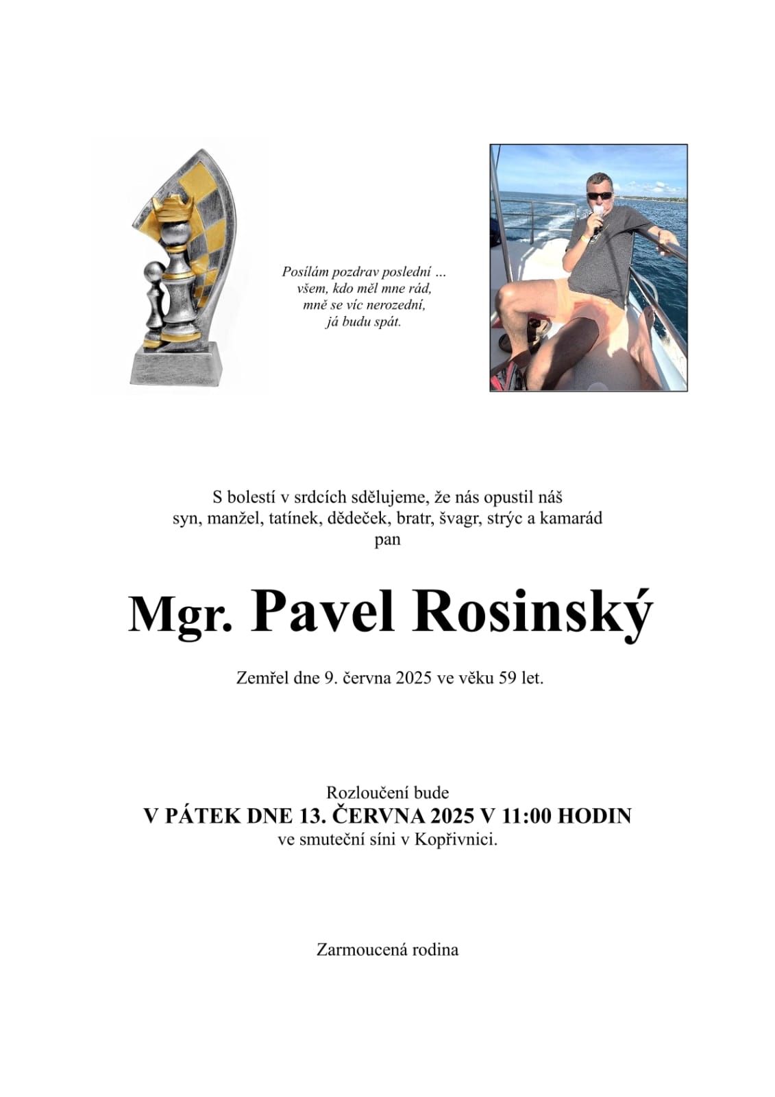 Smuteční oznámení